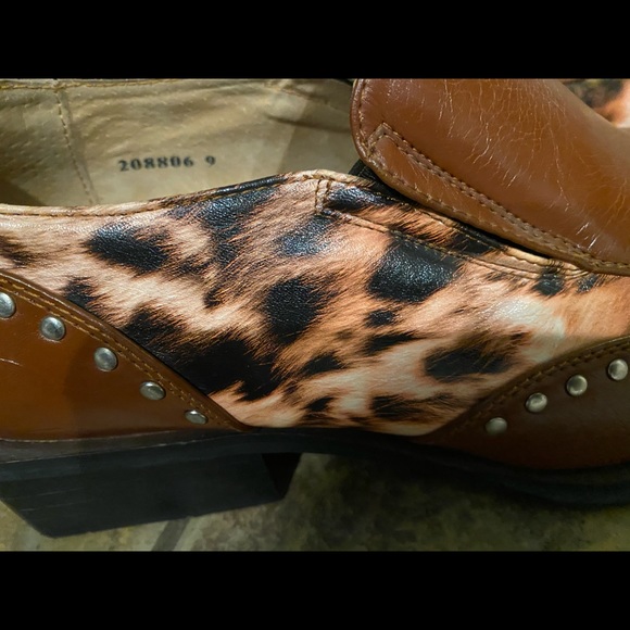 Men’s iTALIC Brown Cheetah Print Dress Shoes 9 - Picture 5 of 5